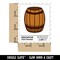 Wooden Barrel Wine Cask Storage Waterproof Vinyl Phone Tablet Laptop Water Bottle Sticker Set - 5 Pack